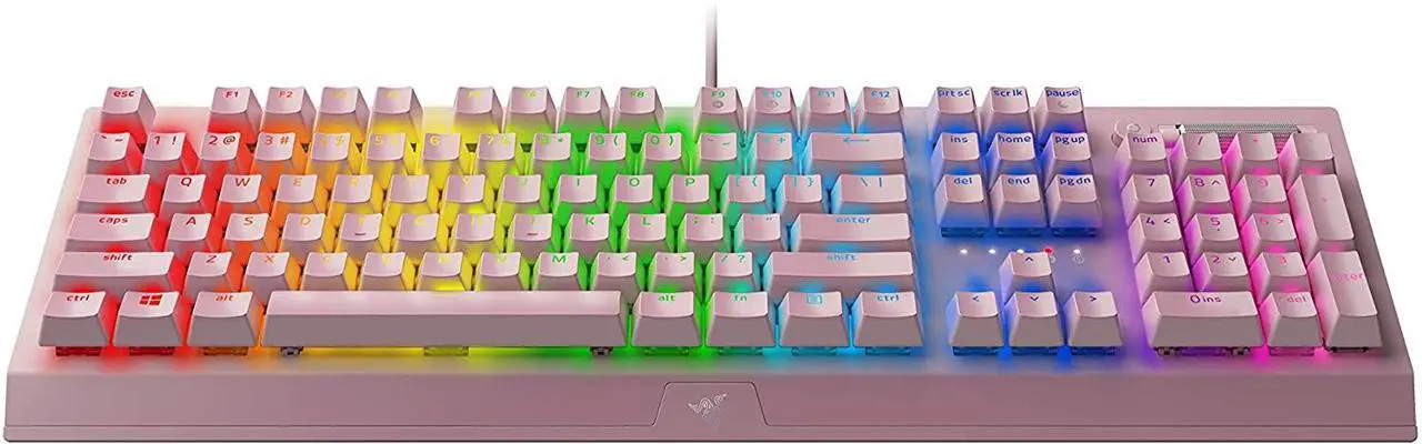 Alt view image 3 of 10 - Razer BlackWidow V3 Mechanical Gaming Keyboard: Green Mechanical Switches - Tactile & Clicky - Chroma RGB Lighting - Compact Form Factor - Programmable Macro Functionality - USB Passthrough - Quartz