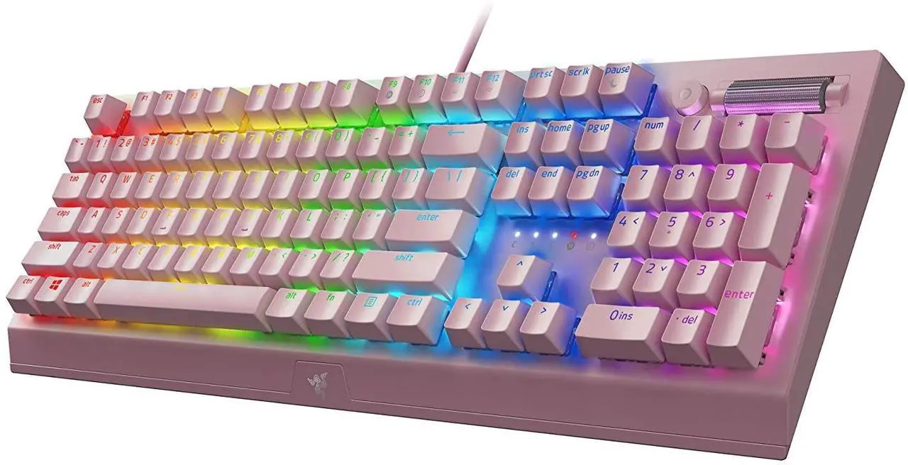 Alt view image 5 of 10 - Razer BlackWidow V3 Mechanical Gaming Keyboard: Green Mechanical Switches - Tactile & Clicky - Chroma RGB Lighting - Compact Form Factor - Programmable Macro Functionality - USB Passthrough - Quartz