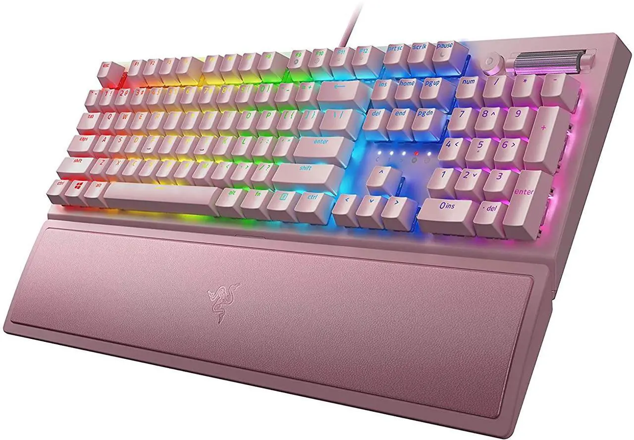 Alt view image 6 of 10 - Razer BlackWidow V3 Mechanical Gaming Keyboard: Green Mechanical Switches - Tactile & Clicky - Chroma RGB Lighting - Compact Form Factor - Programmable Macro Functionality - USB Passthrough - Quartz