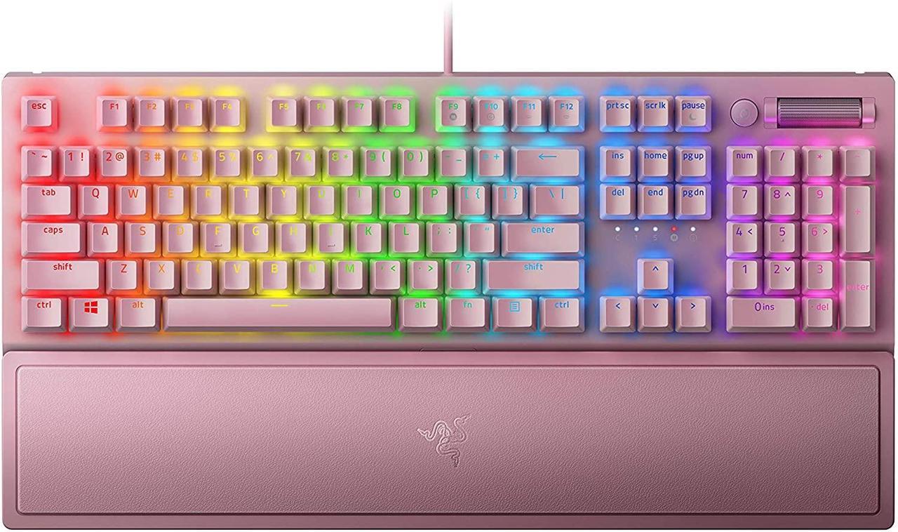 Main image of Razer BlackWidow V3 Mechanical Gaming Keyboard: Green Mechanical Switches - Tactile & Clicky - Chroma RGB Lighting - Compact Form Factor - Programmable Macro Functionality - USB Passthrough - Quartz