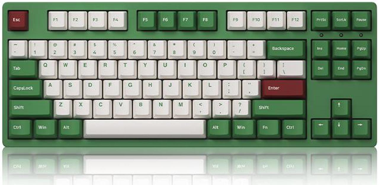 Ducky 3087DS Matcha Red Bean TKL Gaming Mechanical Keyboard  87 Keys Double Shot Dye Sub PBT Keycaps NKRO Detachable USB Type-C