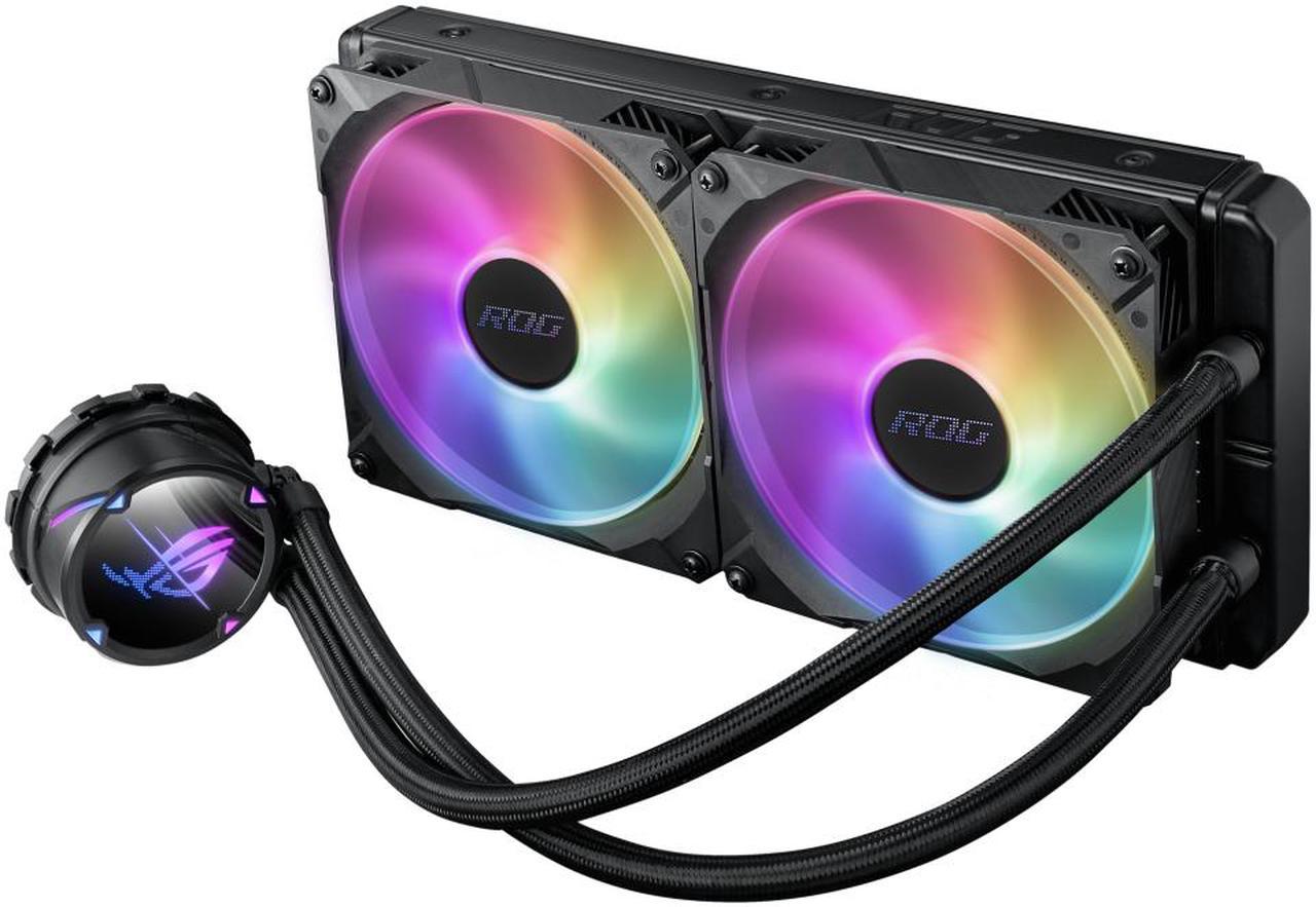 ASUS ROG STRIX LC II 280 ARGB All-in-one Liquid CPU Cooler With Aura Sync, Intel®LGA 1150/1151/1155/1156/1200/2066 and AMD AM4/TR4 Support And Dual ROG 140 mm Addressable RGB Radiator Fans