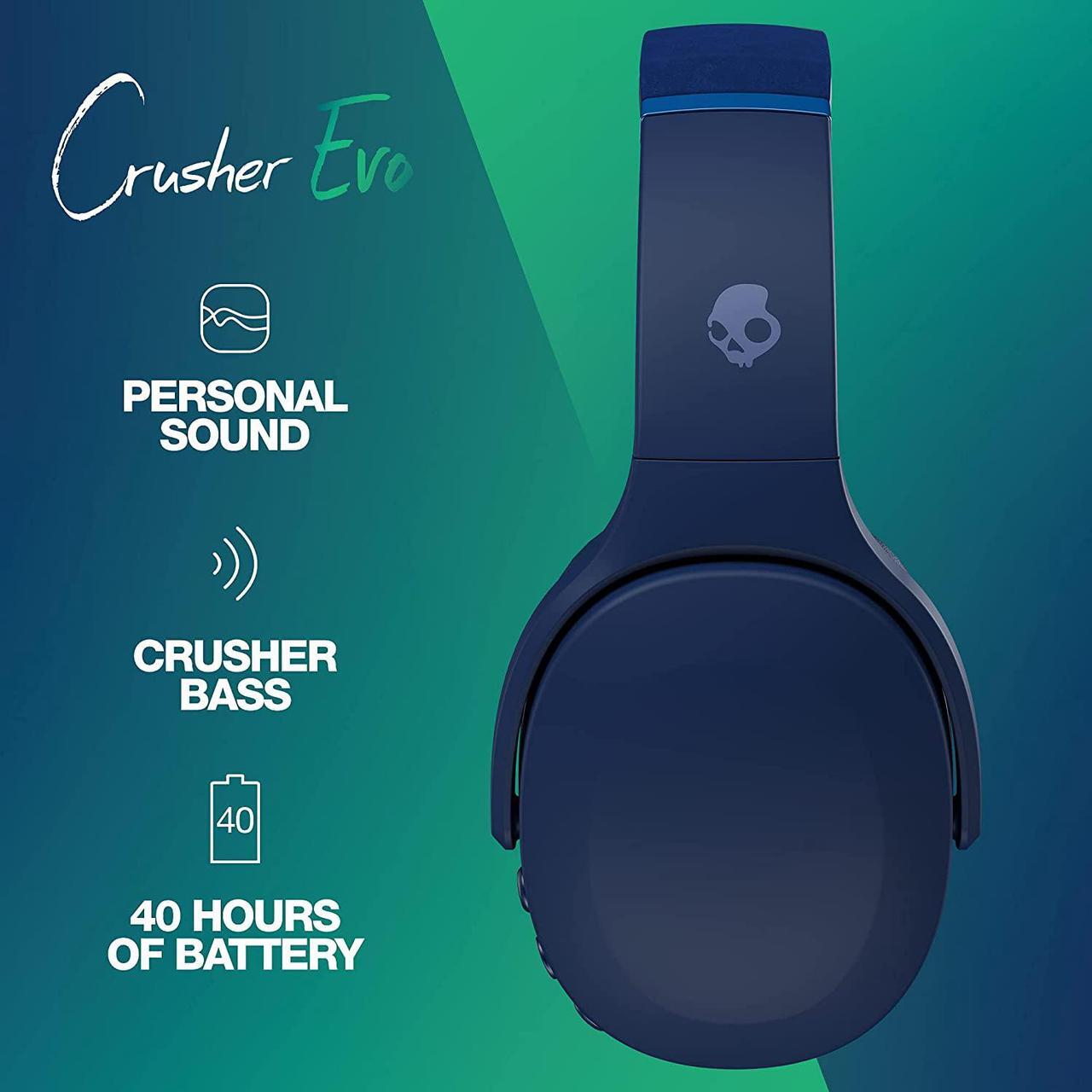 Alt view image 3 of 6 - Skullcandy Crusher Evo Wireless Over-Ear Headphone