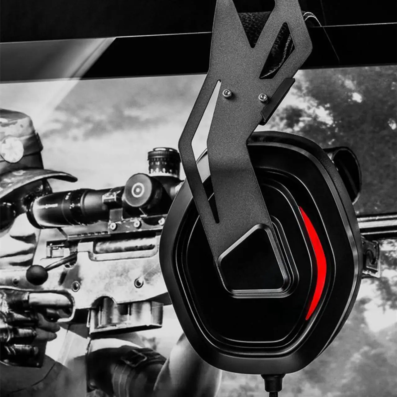 Alt view image 4 of 5 - XIBERIA S18 PC Headset USB 7.1 Surround Sound Gaming Headphones Stereo Bass Casque with Microphone Led Light for Computer Laptop