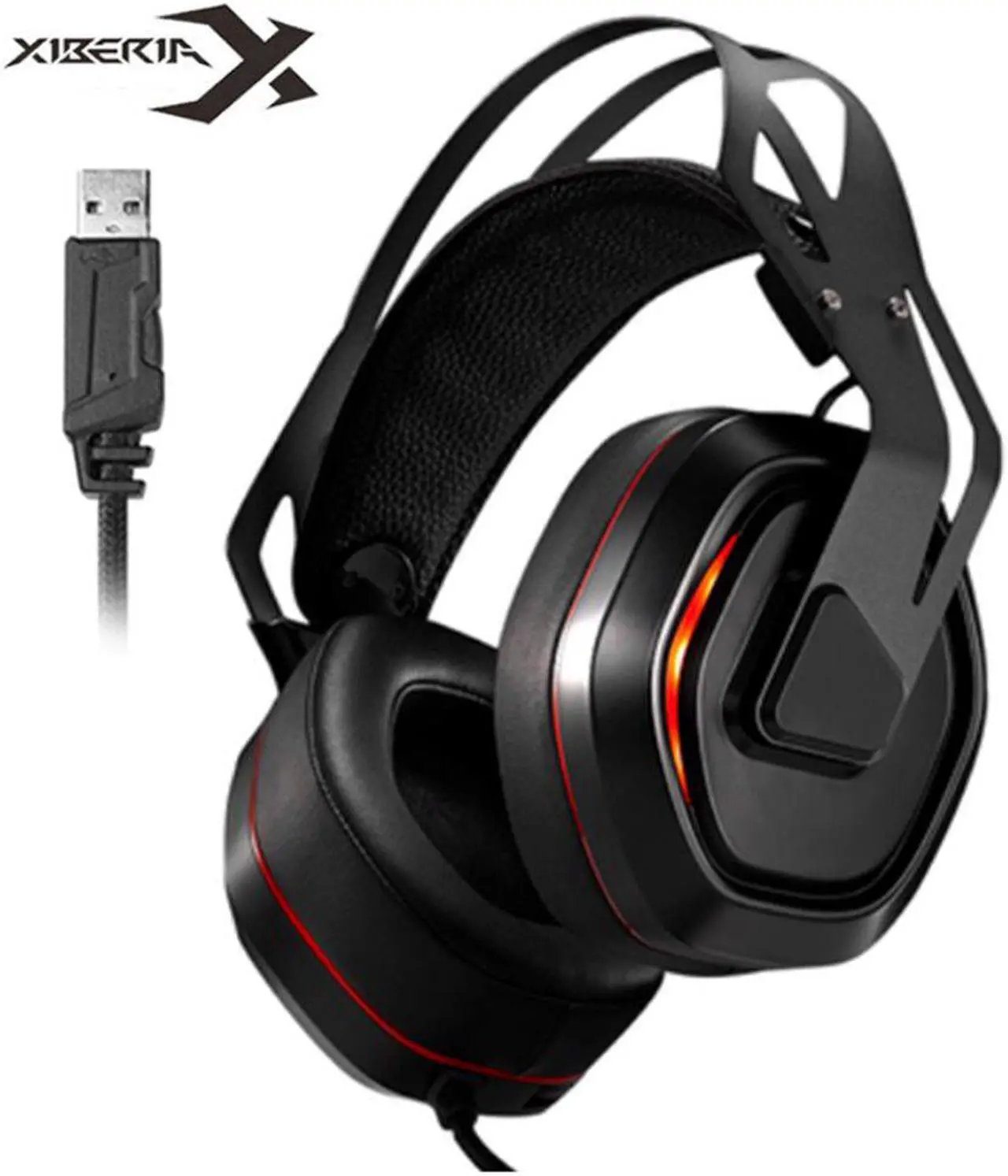 Main image of XIBERIA S18 PC Headset USB 7.1 Surround Sound Gaming Headphones Stereo Bass Casque with Microphone Led Light for Computer Laptop