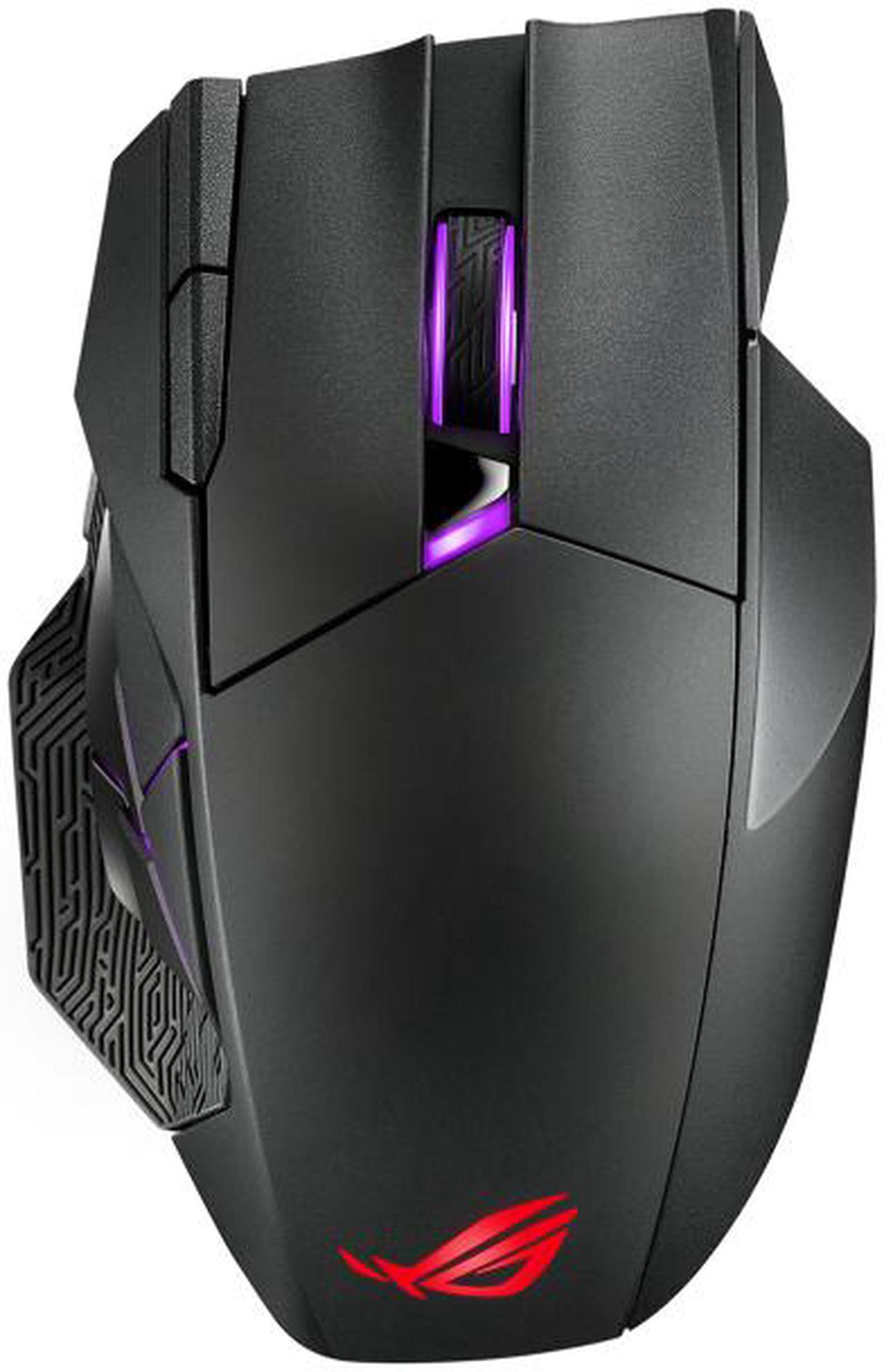 ASUS ROG Spatha X Wireless gaming mouse ,dual-mode connectivity (wired / 2.4 GHz) , 12 programmable buttons,19,000 dpi sensor, Aura Sync RGB lighting