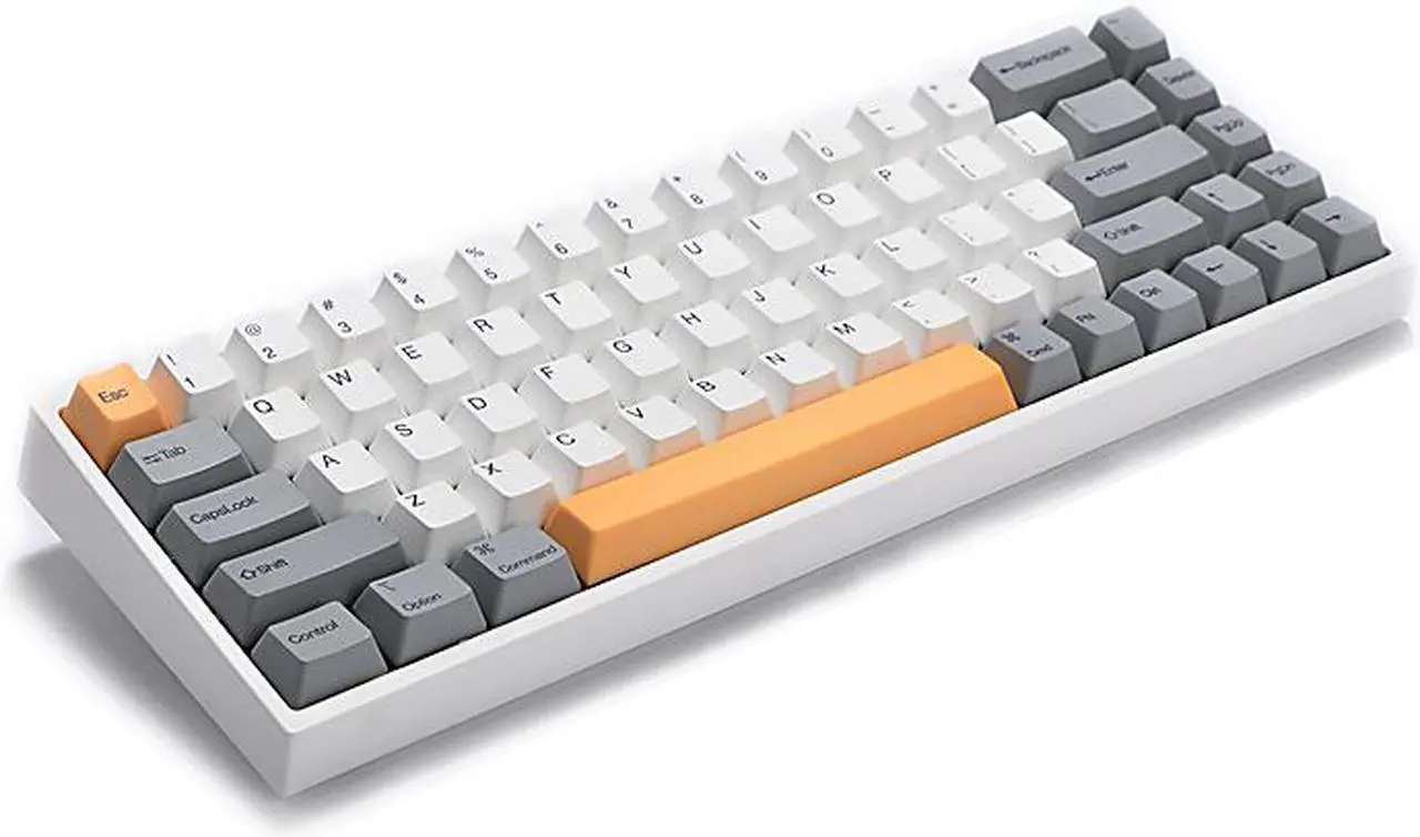 Main image of CORN NJ68 Mechanical Gaming Keyboard Ultra-thin 68 Keys with double Modes(wired+bluetooth)-Cherry Red Switch Suitable for PC/MAC/I0S/ Android /Windows,Gray White
