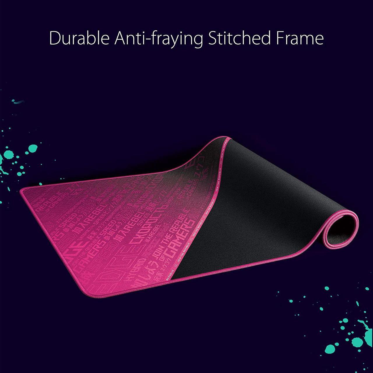 ASUS ROG Sheath Electro Punk (Extra-Large, Gaming-Optimized Cloth Surface, Anti-Fraying Stitched Frame, and Non-Slip Rubber Base)