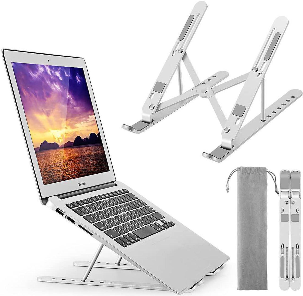 Laptop Stand, Adjustable Laptop Notebook Riser Aluminium Foldable Portable Computer Stand for Desk Compatible with All Tablet and 10"-15" Device