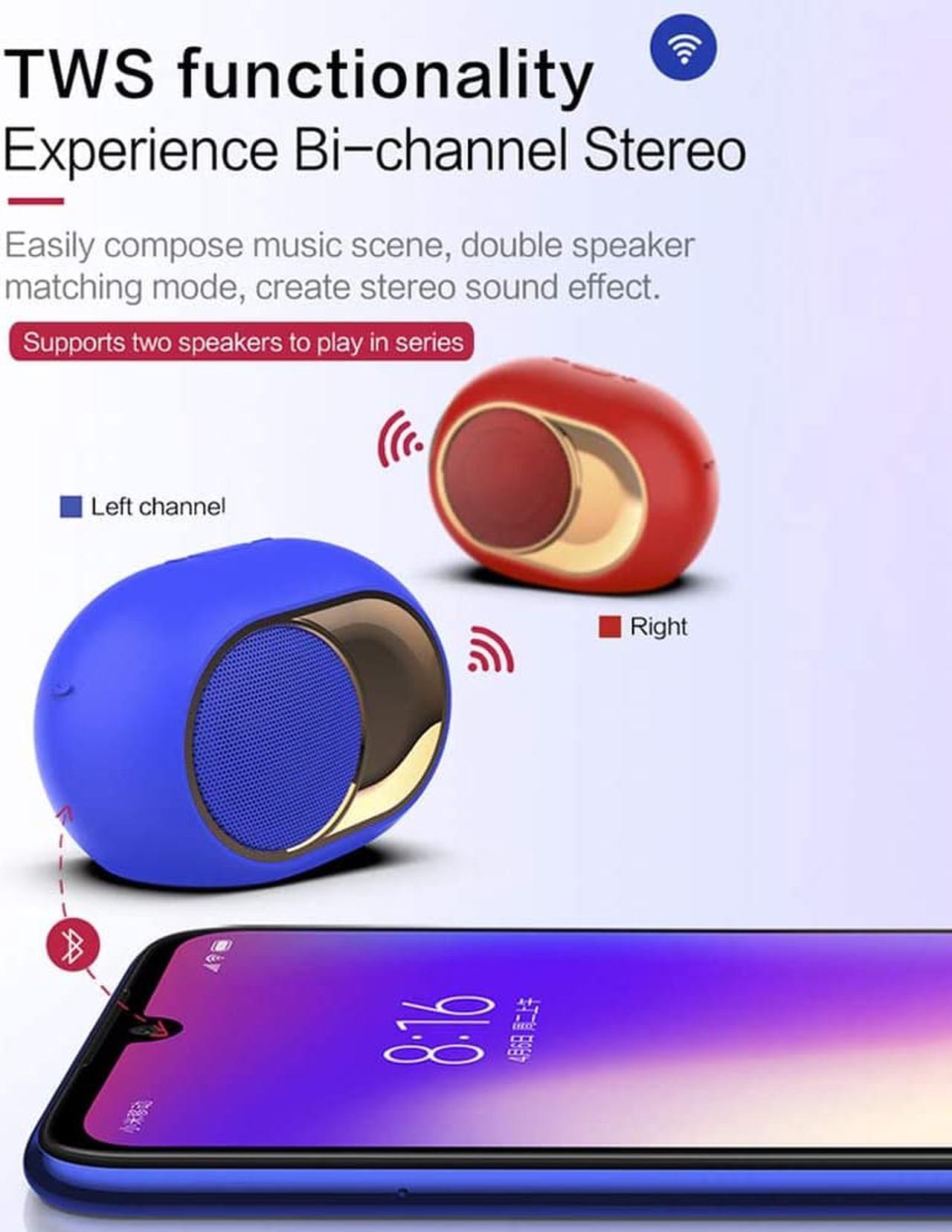 Alt view image 5 of 7 - CORN 108 DB Stereo Golden Egg Wireless Bluetooth Speaker, high-end Wireless Speaker, Portable Outdoor Wireless Stereo Matching