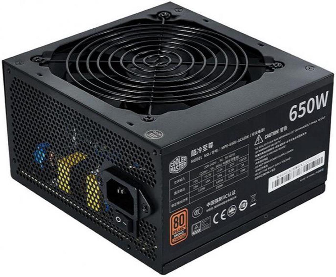 Main image of Cooler Master Thunder 650W Power Supply, 80PLUS Bronze Certification, 120mm Temperature-Controlled Silent Fan, Multiple Protections, High Temperature Resistance