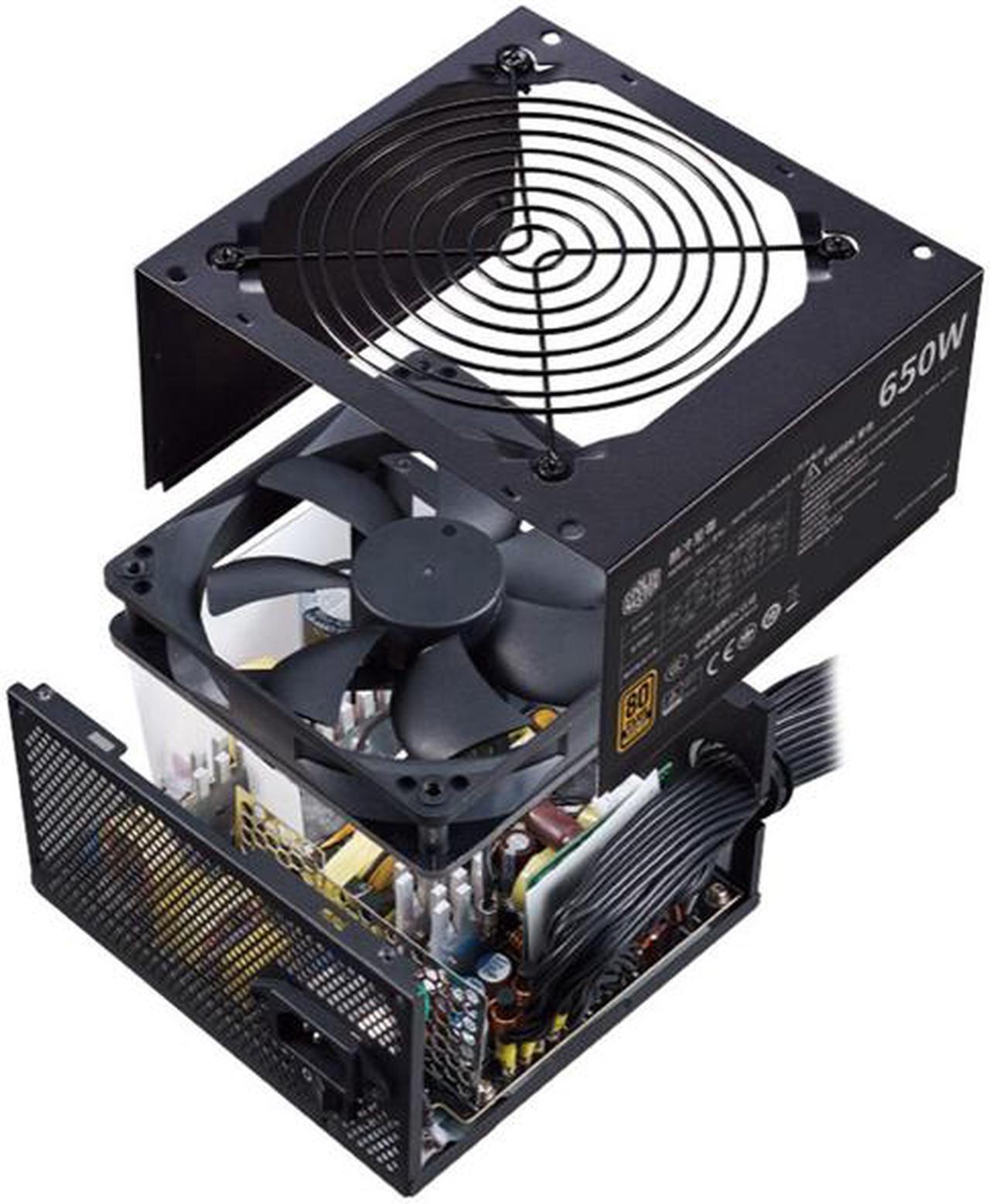 Alt view image 3 of 4 - Cooler Master Thunder 650W Power Supply, 80PLUS Bronze Certification, 120mm Temperature-Controlled Silent Fan, Multiple Protections, High Temperature Resistance
