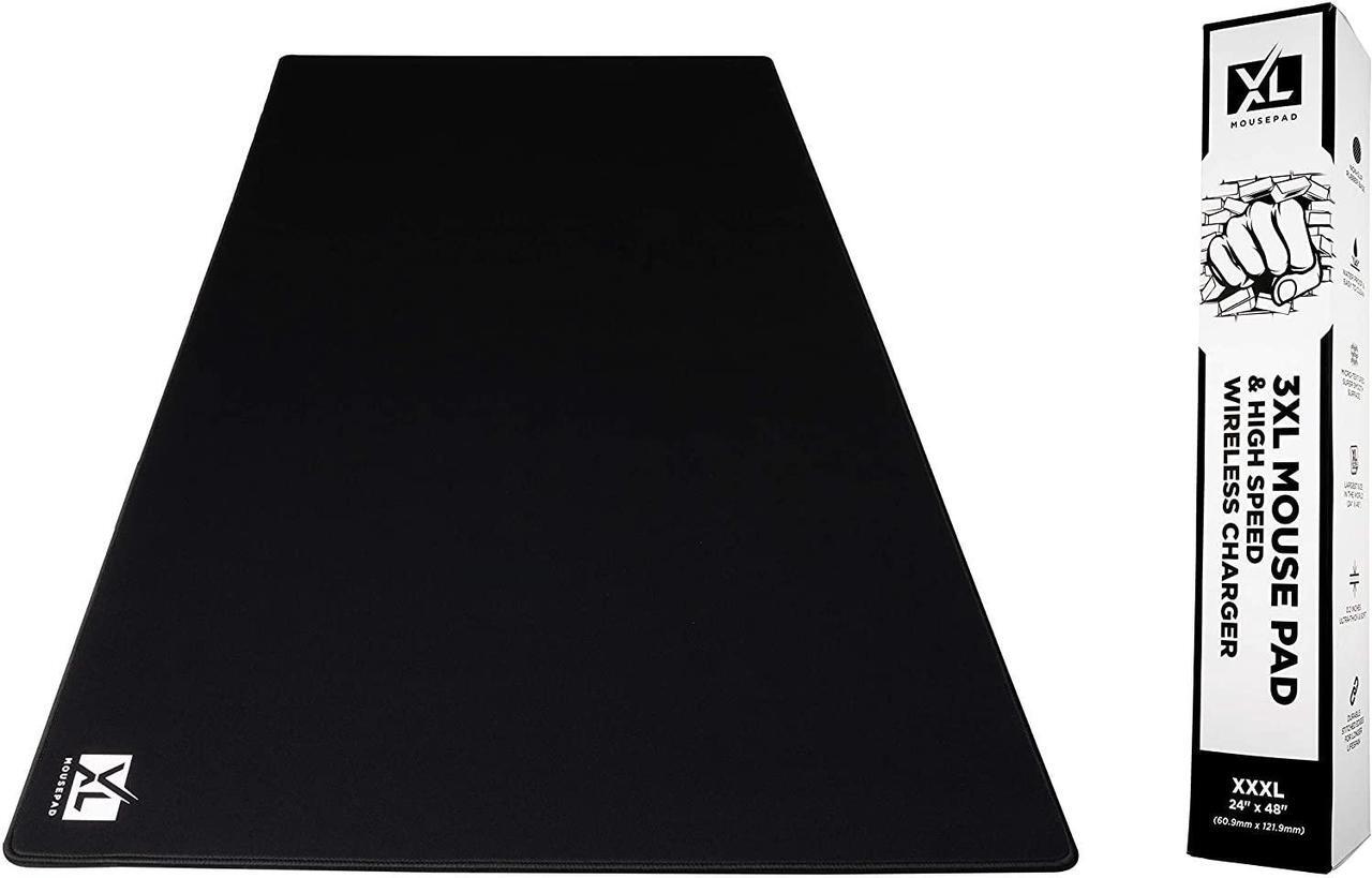 Main image of 3XL Huge Mouse Pads Oversized (48''x24'') - Extra Large Gaming XXXL Mousepad for Full Desk - Super Thick Nonslip Rubber Base and Waterproof Desktop Keyboard Extended Mouse Mat (Black, XXX-Large)