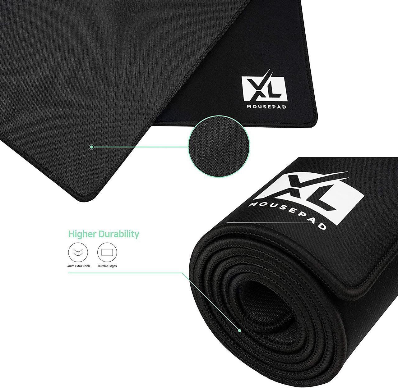Alt view image 3 of 7 - 3XL Huge Mouse Pads Oversized (48''x24'') - Extra Large Gaming XXXL Mousepad for Full Desk - Super Thick Nonslip Rubber Base and Waterproof Desktop Keyboard Extended Mouse Mat (Black, XXX-Large)