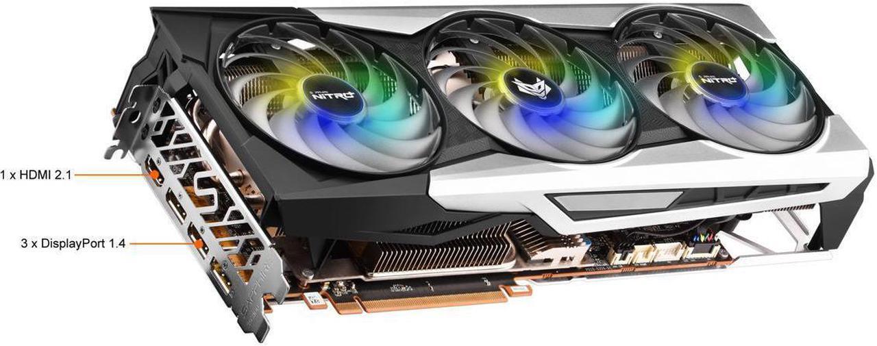 Alt view image 2 of 5 - SAPPHIRE Radeon RX 6900 XT 16G D6 Ultra Platinum Aurora Special Edition Graphics Card, 16GB 256-bit GDDR6, Support PCI Express 4.0, Memory Rate 16Gbps, 1×HDMI Interface, 3×DisplayPort Interface