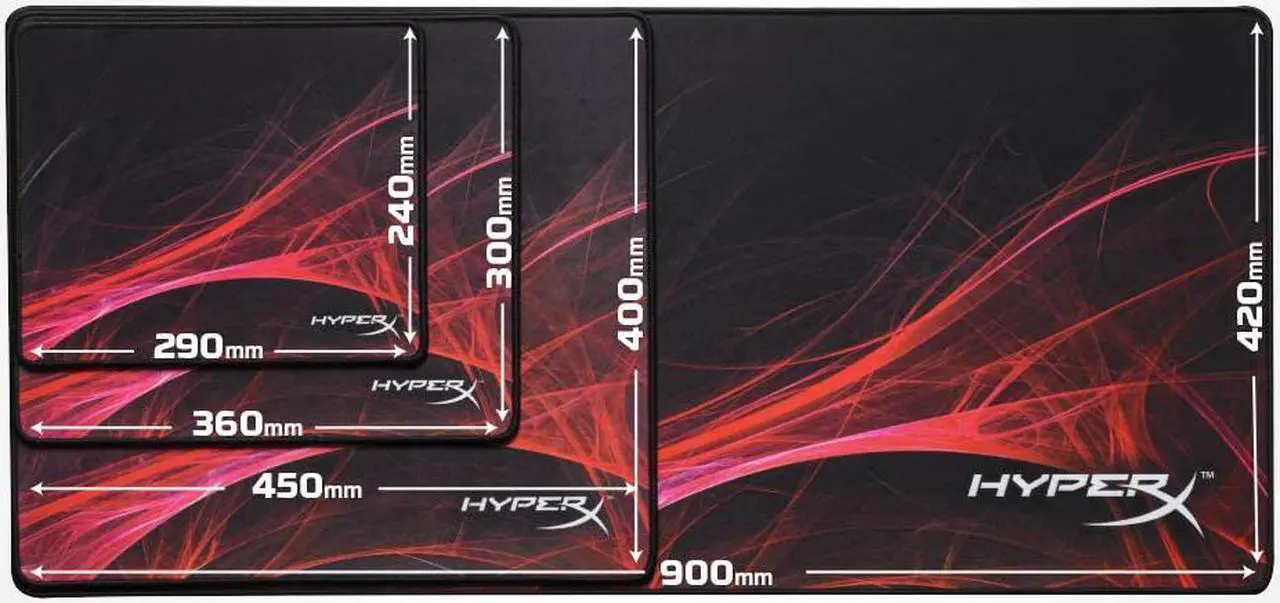 Alt view image 6 of 7 - HyperX Fury S - Speed Edition Pro Gaming Mouse Pad, Cloth Surface Optimized for Speed, Stitched Anti-Fray Edges, Medium 360x300x3mm
