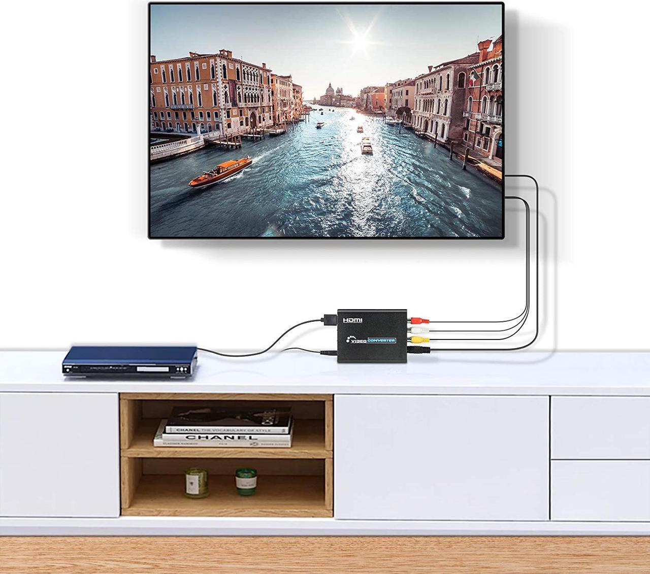 Alt view image 7 of 7 - Av+s-video to hdmi S port  to HDMI AV HDMI S-VIDEO HD full 1080P splitter S-Video & Composite RCA to HDMI Converter AV Adapter - R/L Audio - 1080P Scaler