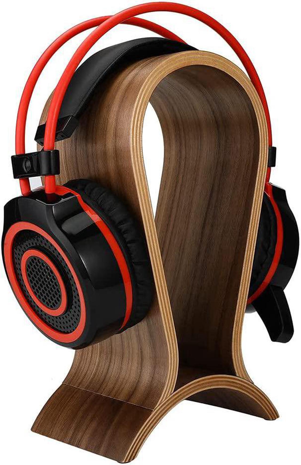 Alt view image 2 of 7 - Headphone Stand Wood,Stand for Headphones,Walnut Finish Gaming Headphone Display Compatible for Sennheiser, Bose, Beats, Razer, AKG, Logitech, HyperX, Sony PS4 et.