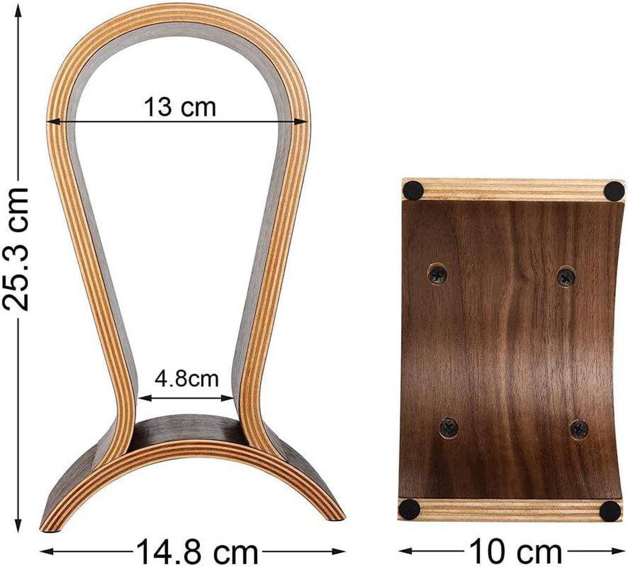 Alt view image 6 of 7 - Headphone Stand Wood,Stand for Headphones,Walnut Finish Gaming Headphone Display Compatible for Sennheiser, Bose, Beats, Razer, AKG, Logitech, HyperX, Sony PS4 et.