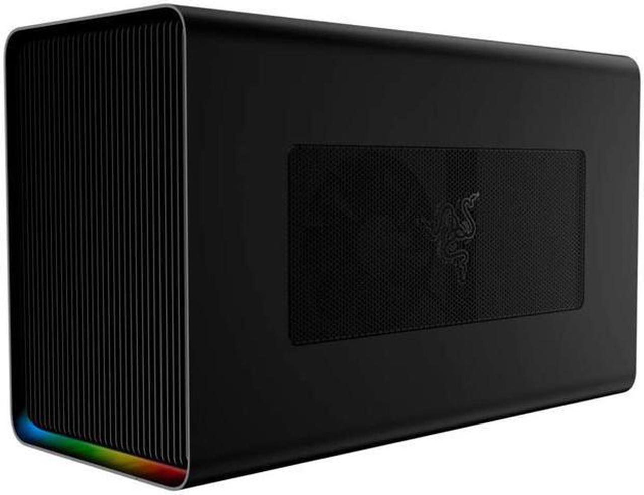 Core X Chroma Aluminum External GPU Enclosure (eGPU): Compatible with Windows & MacOS Thunderbolt 3 Laptops, NVIDIA /AMD PCIe Support, 700W PSU, 4x USB 3.1, 1x Gbit Ethernet, Chroma RGB, Black