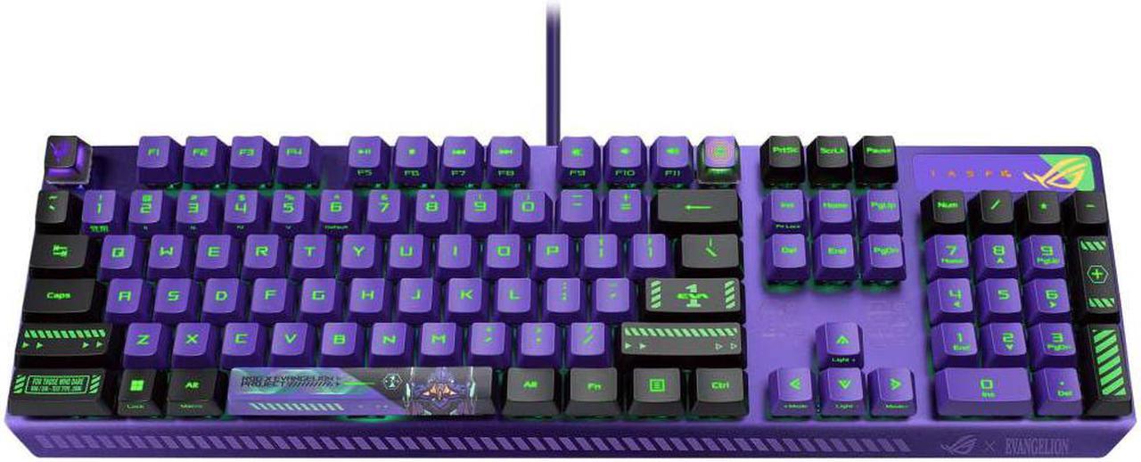 Alt view image 2 of 7 - ASUS ROG Strix Scope RX EVA Edition ROG RX Red SWITCHES RGB Gaming Keyboards - Evangelion Limited