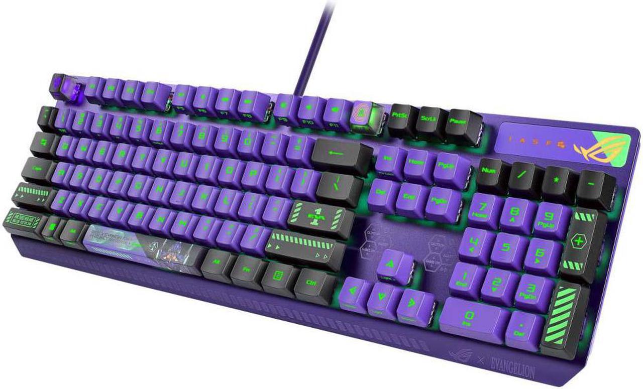 Alt view image 4 of 7 - ASUS ROG Strix Scope RX EVA Edition ROG RX Red SWITCHES RGB Gaming Keyboards - Evangelion Limited