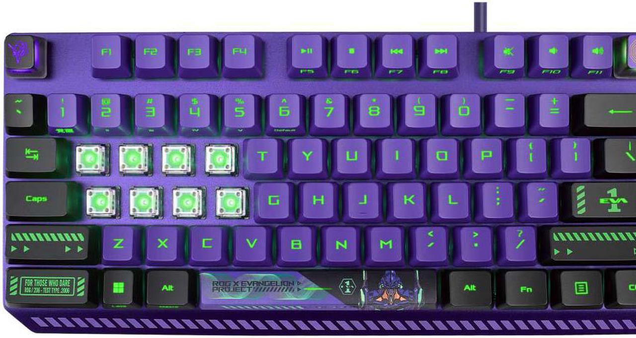 Alt view image 5 of 7 - ASUS ROG Strix Scope RX EVA Edition ROG RX Red SWITCHES RGB Gaming Keyboards - Evangelion Limited