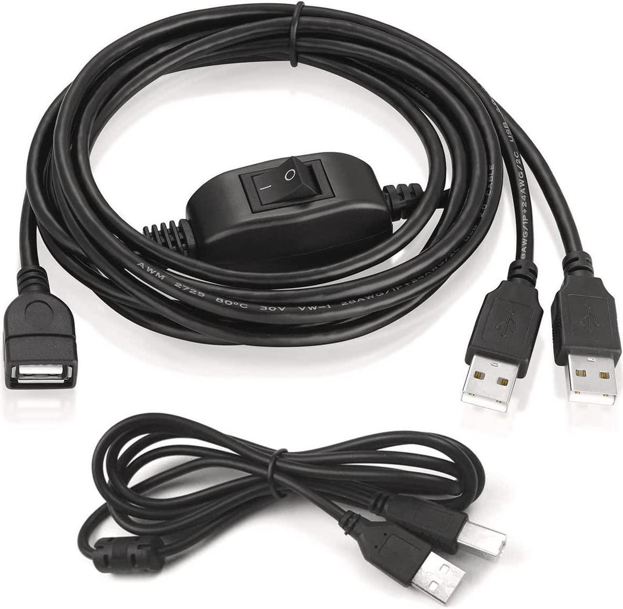 Main image of USB Splitter Cable, USB Female to 2 Male Splitter, Printer Splitter for Two Computers, USB 2.0 Splitter 1 Female 2 Male Printer Cord Splitter Dual USB Y Cable (USB Splitter Cable + Printer Cable)