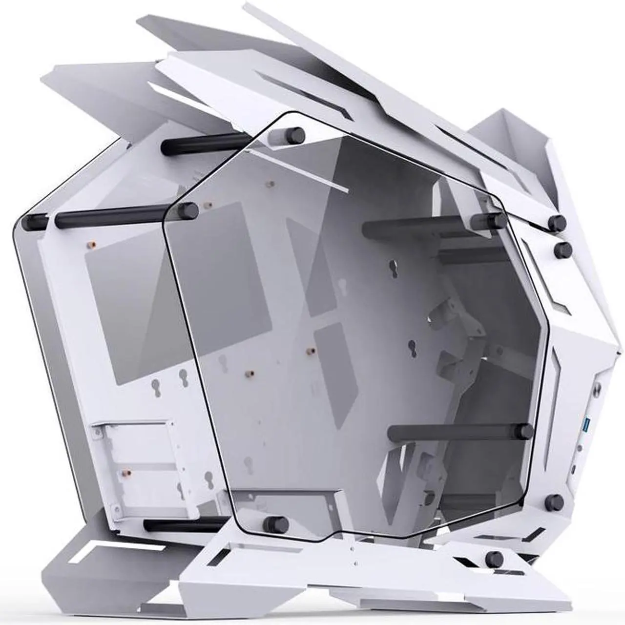 Alt view image 6 of 7 - Jonsbo MOD-3 Mini Micro ATX Gaming Computer Case Support mATX/ ITX Front Panel with Type-C/USB3.0 and 5V Addressable Light - White