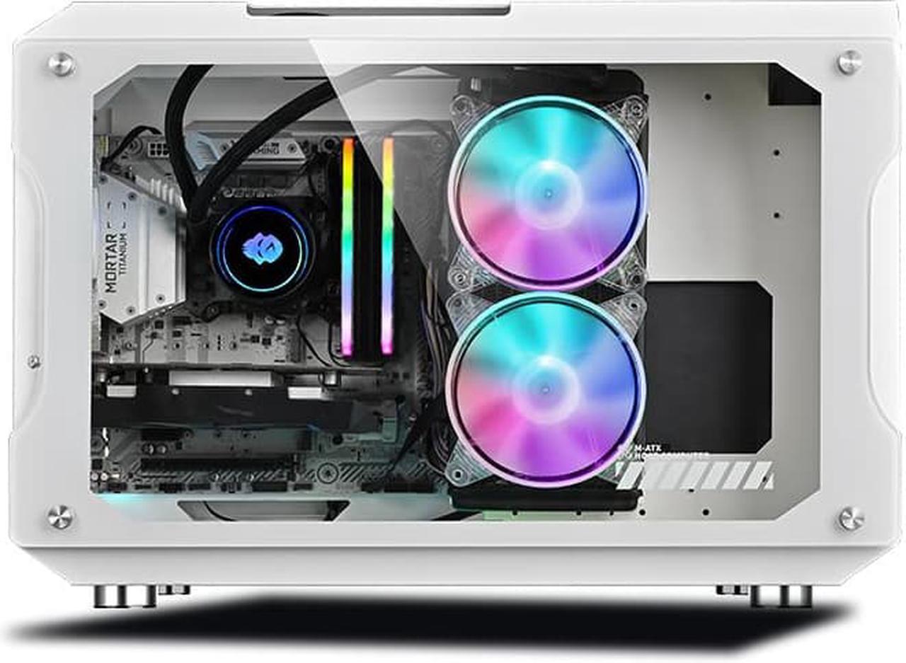 Alt view image 5 of 5 - CORN GUNDAM RX-78-2 Gaming White Computer Case, Micro-ATX Mini-ITX Support 240mm Liquid Cooling