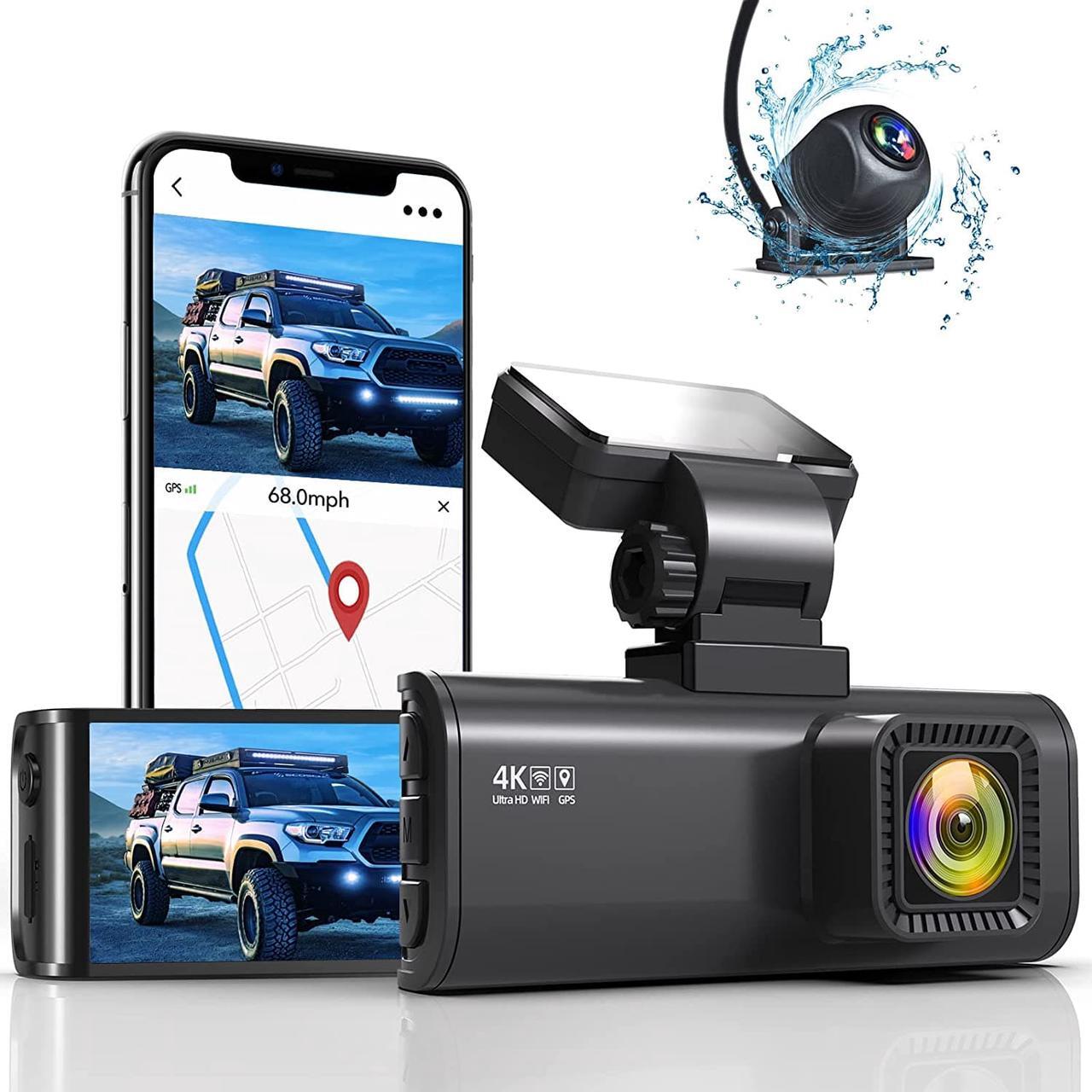 Alt view image 3 of 7 - F7N 4K Dual Dash Cam Built-in WiFi GPS Front 4K/2.5K and Rear 1080P Dual Dash Camera for Cars,3.16 inch Display,170 Deg Wide Angle Dashboard Camera Recorder,Support 256GB Max