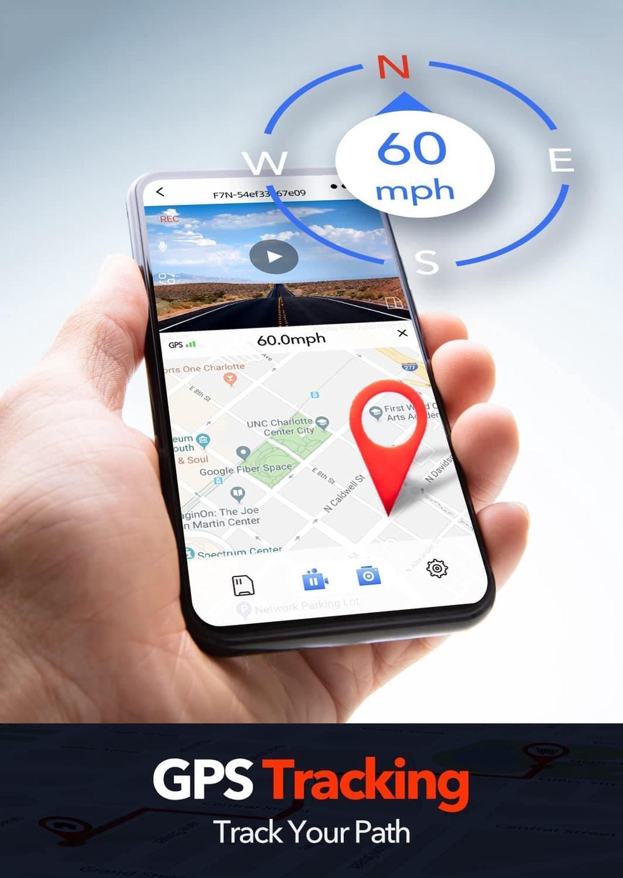 Alt view image 5 of 7 - F7N 4K Dual Dash Cam Built-in WiFi GPS Front 4K/2.5K and Rear 1080P Dual Dash Camera for Cars,3.16 inch Display,170 Deg Wide Angle Dashboard Camera Recorder,Support 256GB Max