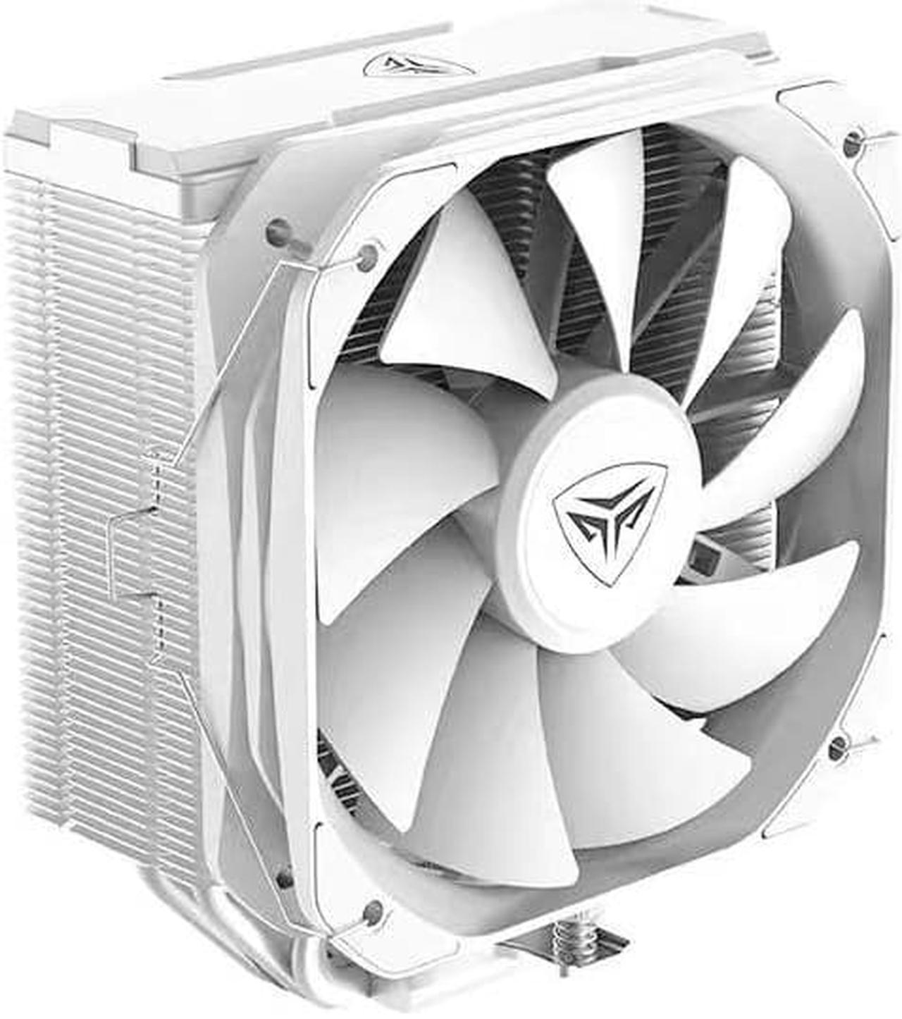 PCCOOLER K4 CPU cooler,130mm booster fan, super reverse gravity 4 heat pipes, support for Intel LGA115X/1200/1700, AMD AM5 AM4 White