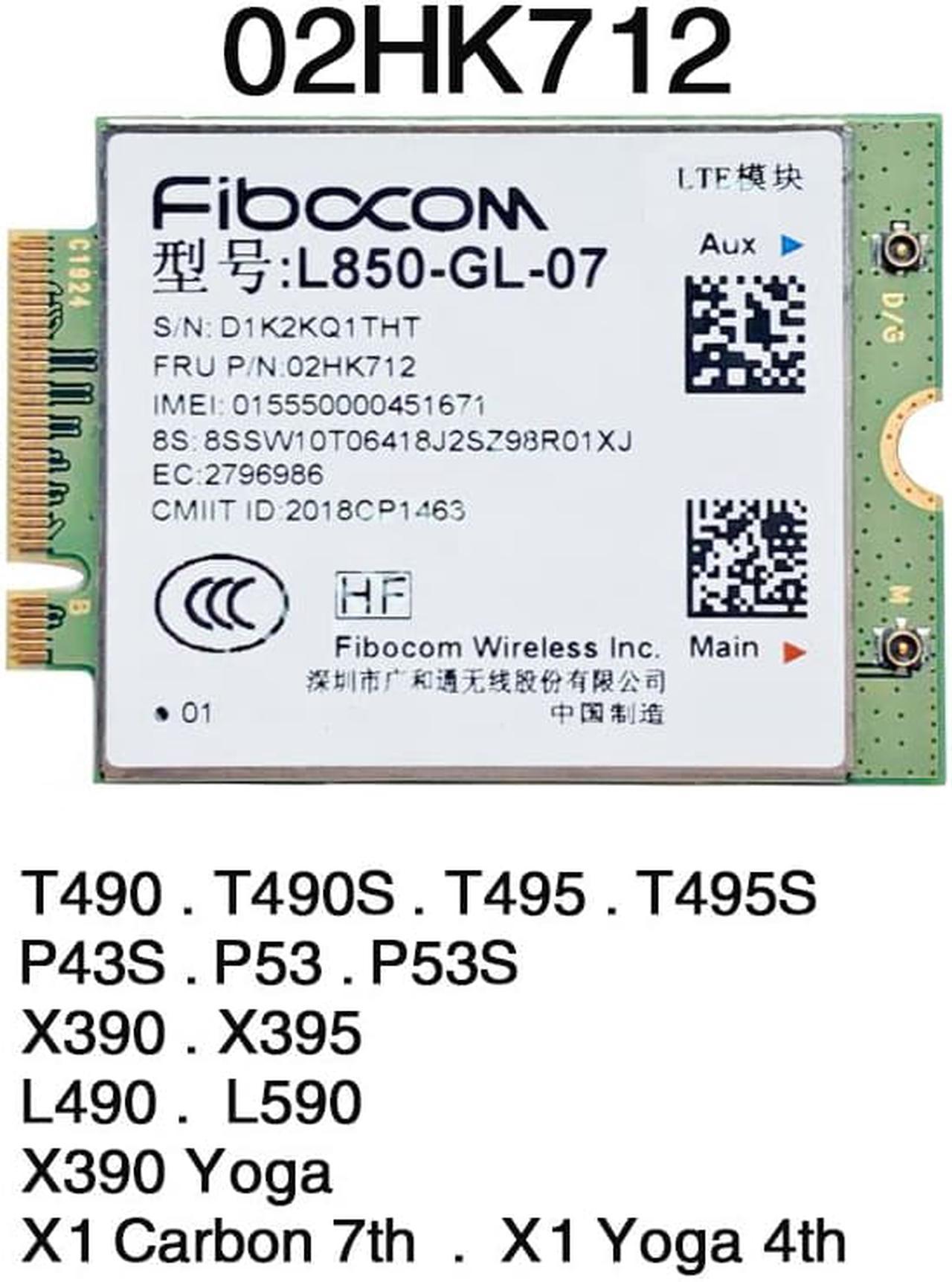 4G LTE FRU 02HK712 LTE FDD, LTE TDD, WCDMA for Lenovo ThinkPad X1 Carbon Gen6 X280 T490 T495 P43 P53 X390 L490 L590