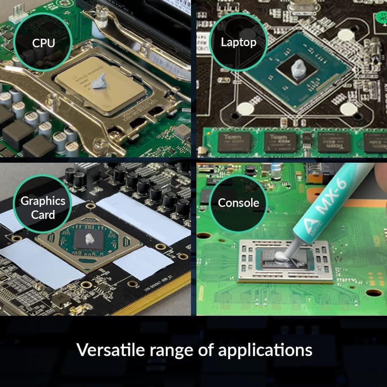 Alt view image 2 of 4 - ARCTIC MX-6 (4 g) - Ultimate Performance Thermal Paste for CPU, Consoles, Graphics Cards, laptops, Very high Thermal Conductivity, Long Durability, Non-Conductive, Non-capacitive