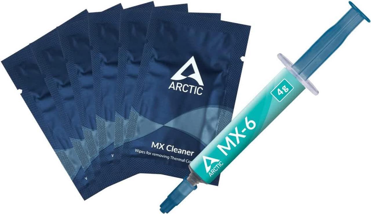 ARCTIC MX-6 (4 g, incl. 6 MX Cleaner) - Ultimate Performance Thermal Paste for CPU, Consoles, Graphics Cards, laptops, Very high Thermal Conductivity, Long Durability, Non-Conductive, Non-capacitive