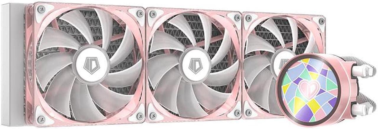 All-in-One Liquid CPU Water Cooler, Transparent fan, white light,3X120mm Fan, support Intel 2011/2066/1700/1200/115X/AM4, AM5 for ID-COOLING PINKFLOW II 360-W