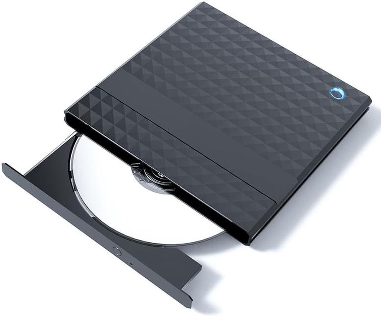 Alt view image 2 of 3 - CORN External Blu-ray Drive DVD/BD Player Read/Write Portable Blu-ray Drive USB 3.0 and Type-C DVD Burner 4k Ultra HD Blu-ray Burner for/Win7/Win8/Win10/Win11 External blu ray Player for pc/Laptop