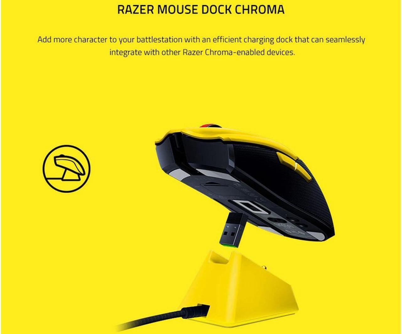 Alt view image 3 of 6 - Razer Viper Ultimate X Pokemon Hyperspeed Lightest Wireless Gaming Mouse & RGB Pikachu Tail Charging Dock: 20K DPI Optical Sensor - Chroma Lighting - 8 Programmable Buttons - 70 Hr Battery