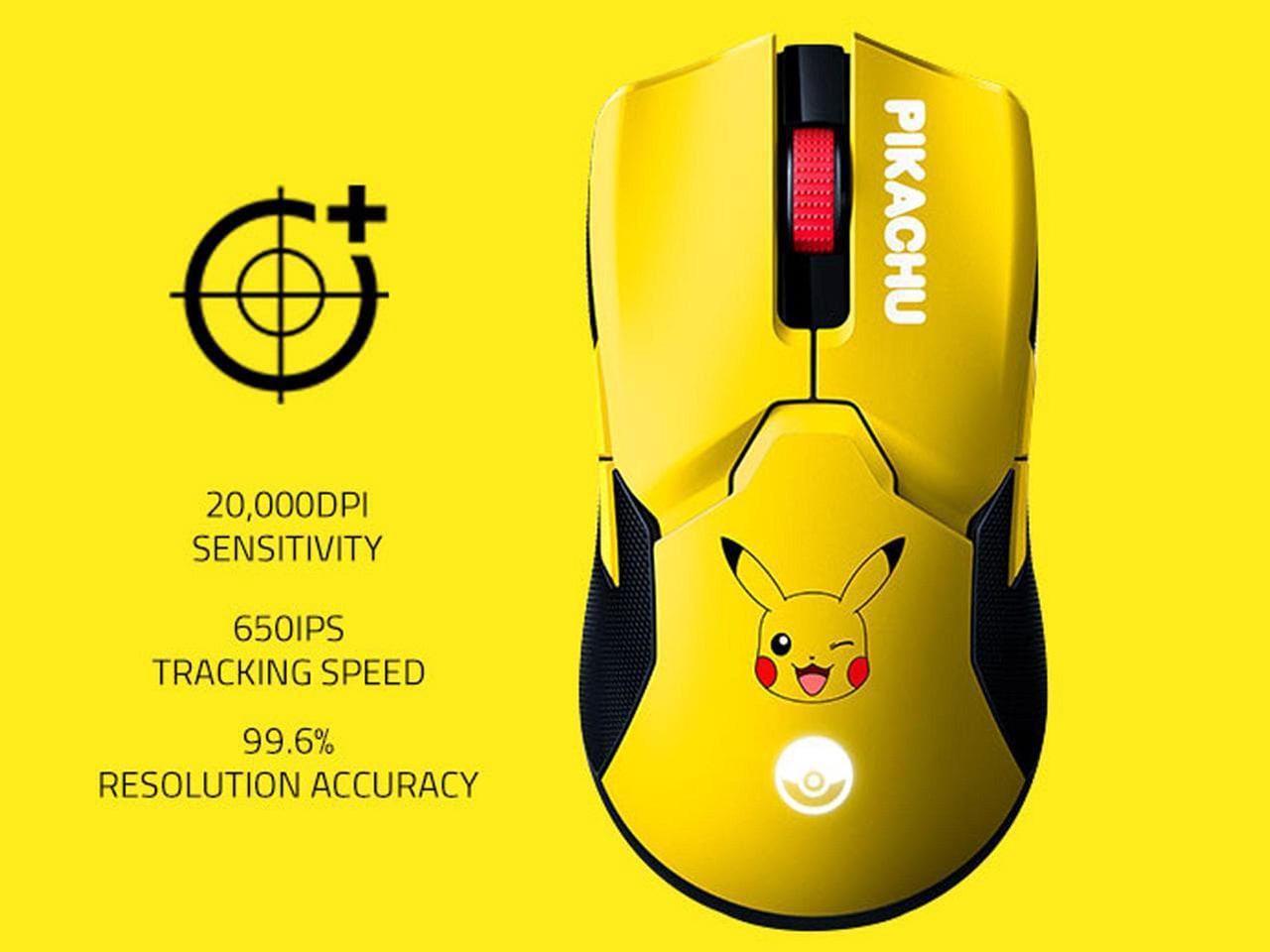 Alt view image 6 of 6 - Razer Viper Ultimate X Pokemon Hyperspeed Lightest Wireless Gaming Mouse & RGB Pikachu Tail Charging Dock: 20K DPI Optical Sensor - Chroma Lighting - 8 Programmable Buttons - 70 Hr Battery