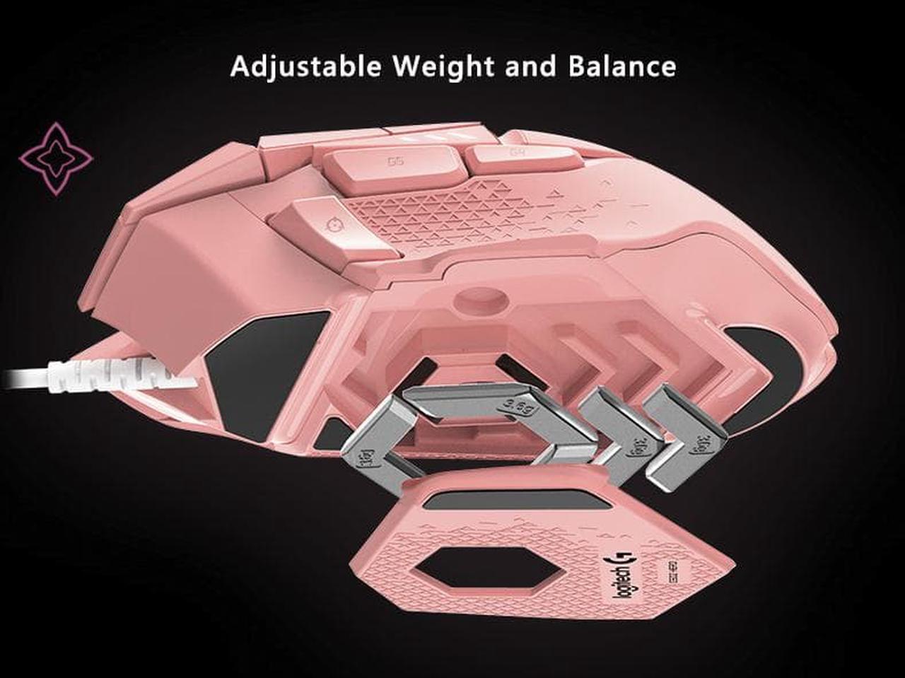 Alt view image 4 of 7 - Logitech G502 HERO Wired Gaming Mouse League of Legends Star Guardian Limited Edition Lightsync RGB Light Effect 25K Sensor Optical Adjustable Weight and Balance Mice Akali