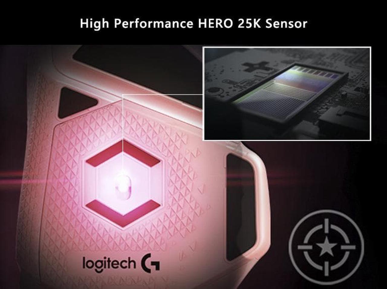 Alt view image 2 of 7 - Logitech G502 HERO Wired Gaming Mouse League of Legends Star Guardian Limited Edition Lightsync RGB Light Effect 25K Sensor Optical Adjustable Weight and Balance Mice Akali