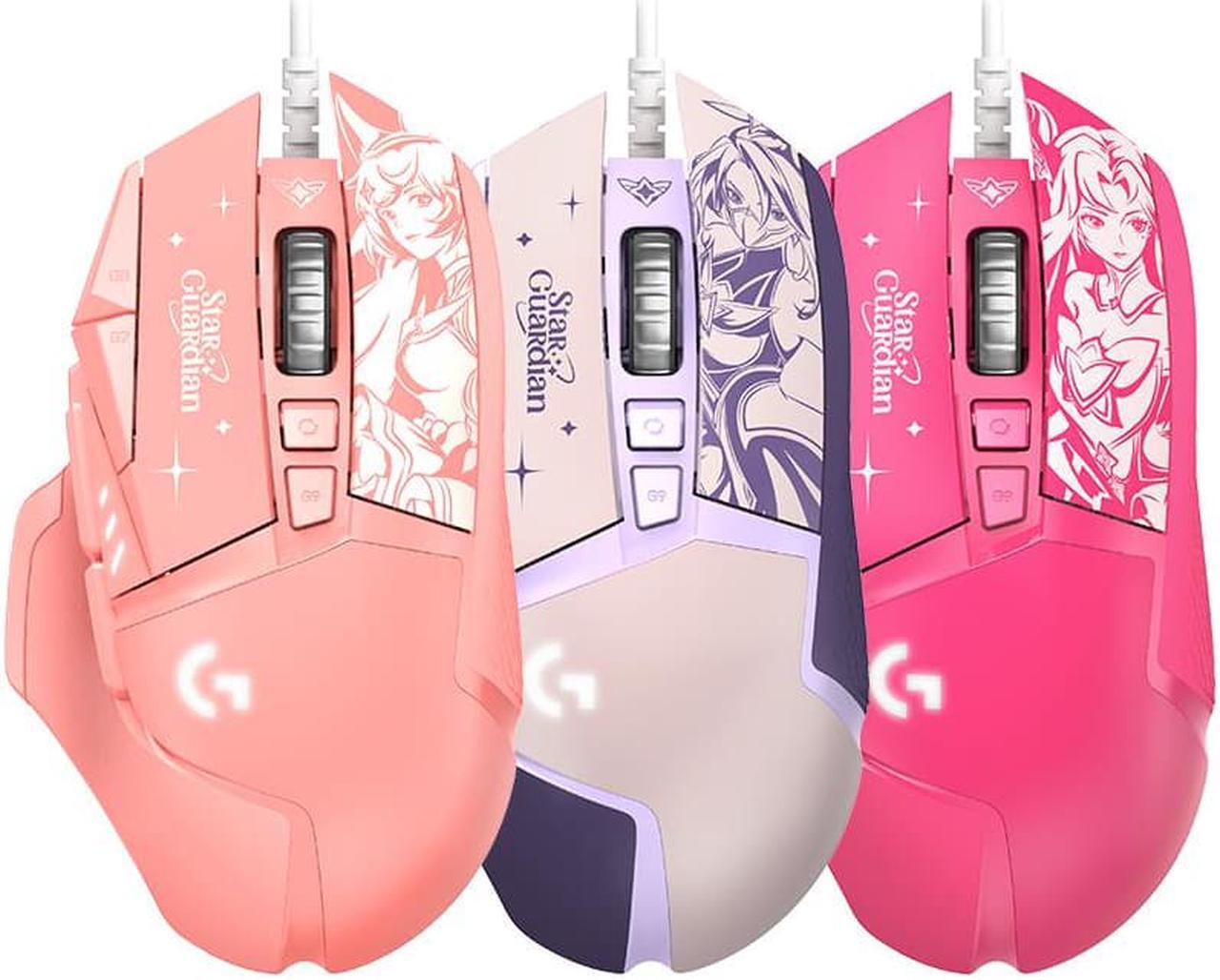 Alt view image 7 of 7 - Logitech G502 HERO Wired Gaming Mouse League of Legends Star Guardian Limited Edition Lightsync RGB Light Effect 25K Sensor Optical Adjustable Weight and Balance Mice Akali