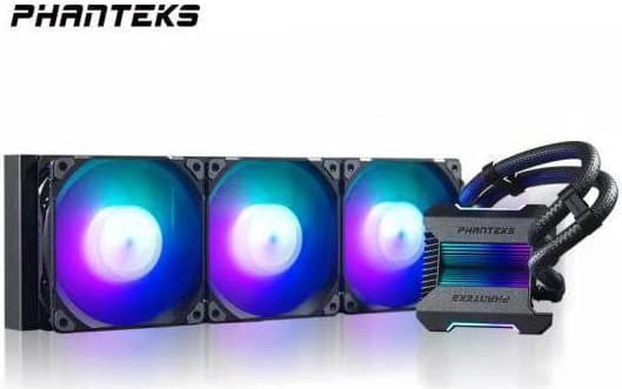 Phanteks GLACIER ONE 360 M25 A-RGB AIO Liquid CPU Cooler, Infinity Mirror Pump Cap Design, 3X Silent 120mm M25 PWM Fans, Black