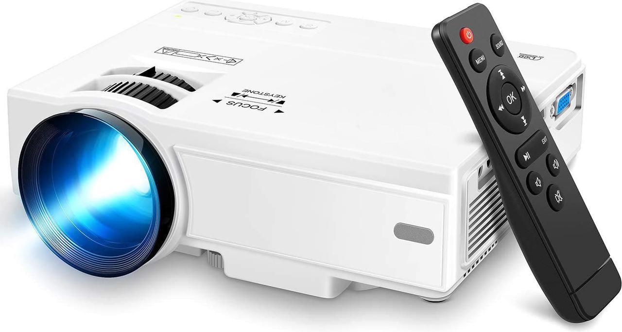 Projector, 2023 Upgraded Mini Projector, 7500 lumens Multimedia Home Theater Video Projector, Compatible with Full HD 1080P HDMI, USB, VGA, AV, Smartphone, Pad, TV Box, Laptop