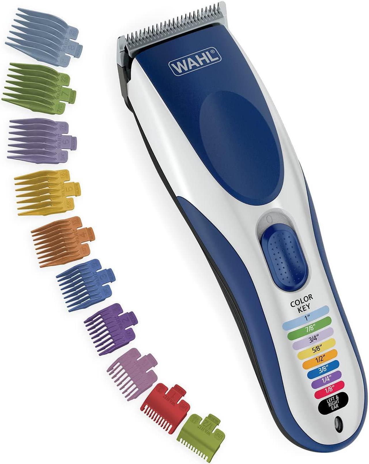 Wahl Color Pro Cordless Rechargeable Hair Clipper & Trimmer  Easy Color-Coded Guide Combs - for Men, Women, & Children  Model 9649P