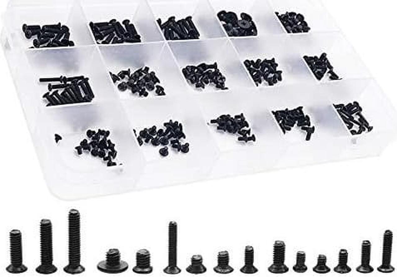 300Pcs Black Laptop Notebook Computer Replacement Screws Kit for Lenovo Toshiba Gateway Samsung HP IBM Dell Sony Acer Asus SSD Hard Disk SATA