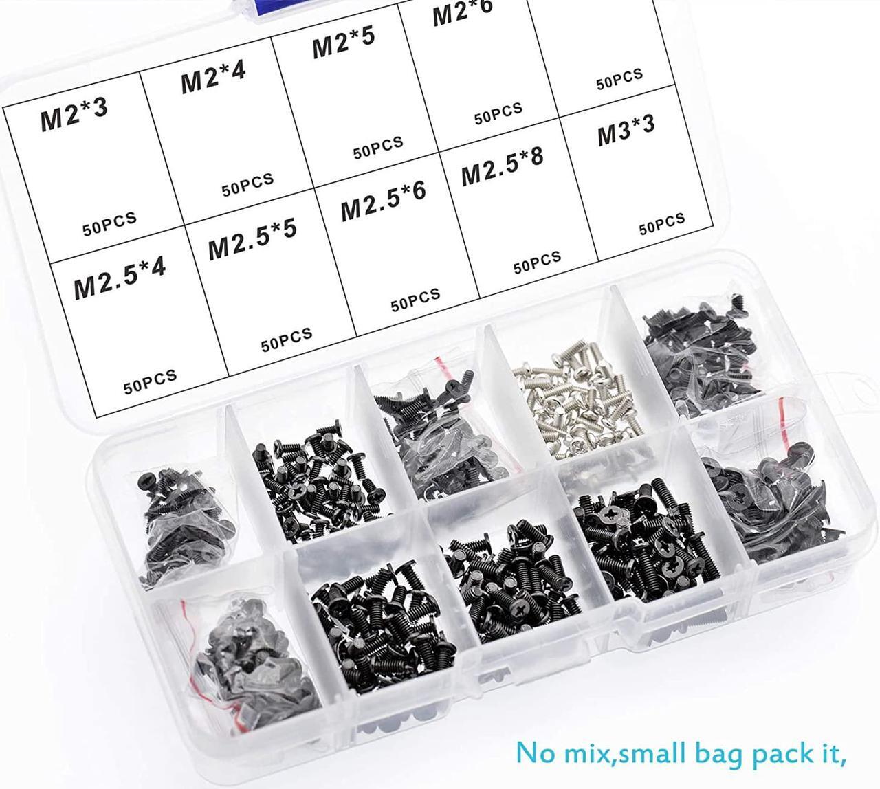 Alt view image 4 of 6 - 500pcs Laptop Notebook Computer Screw Kit Set for IBM HP Dell Lenovo Samsung Sony Toshiba Gateway Acer