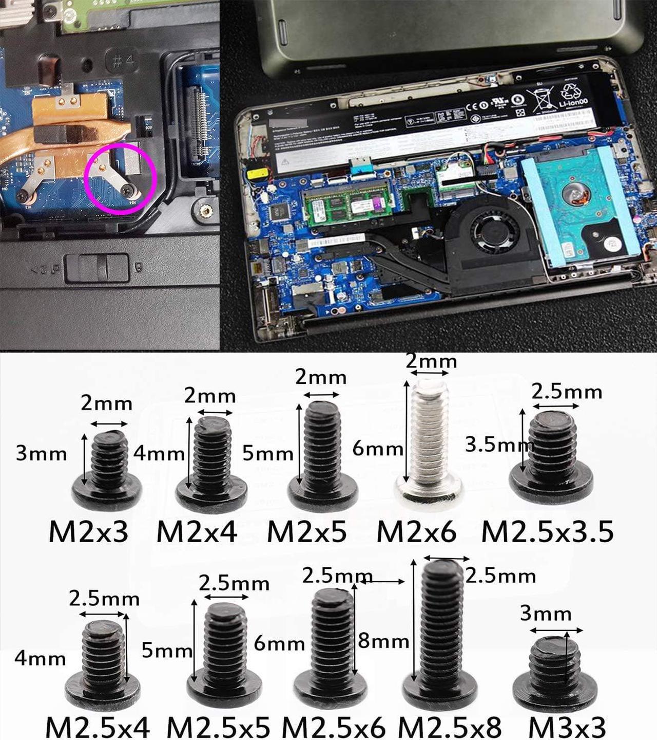 Alt view image 6 of 6 - 500pcs Laptop Notebook Computer Screw Kit Set for IBM HP Dell Lenovo Samsung Sony Toshiba Gateway Acer