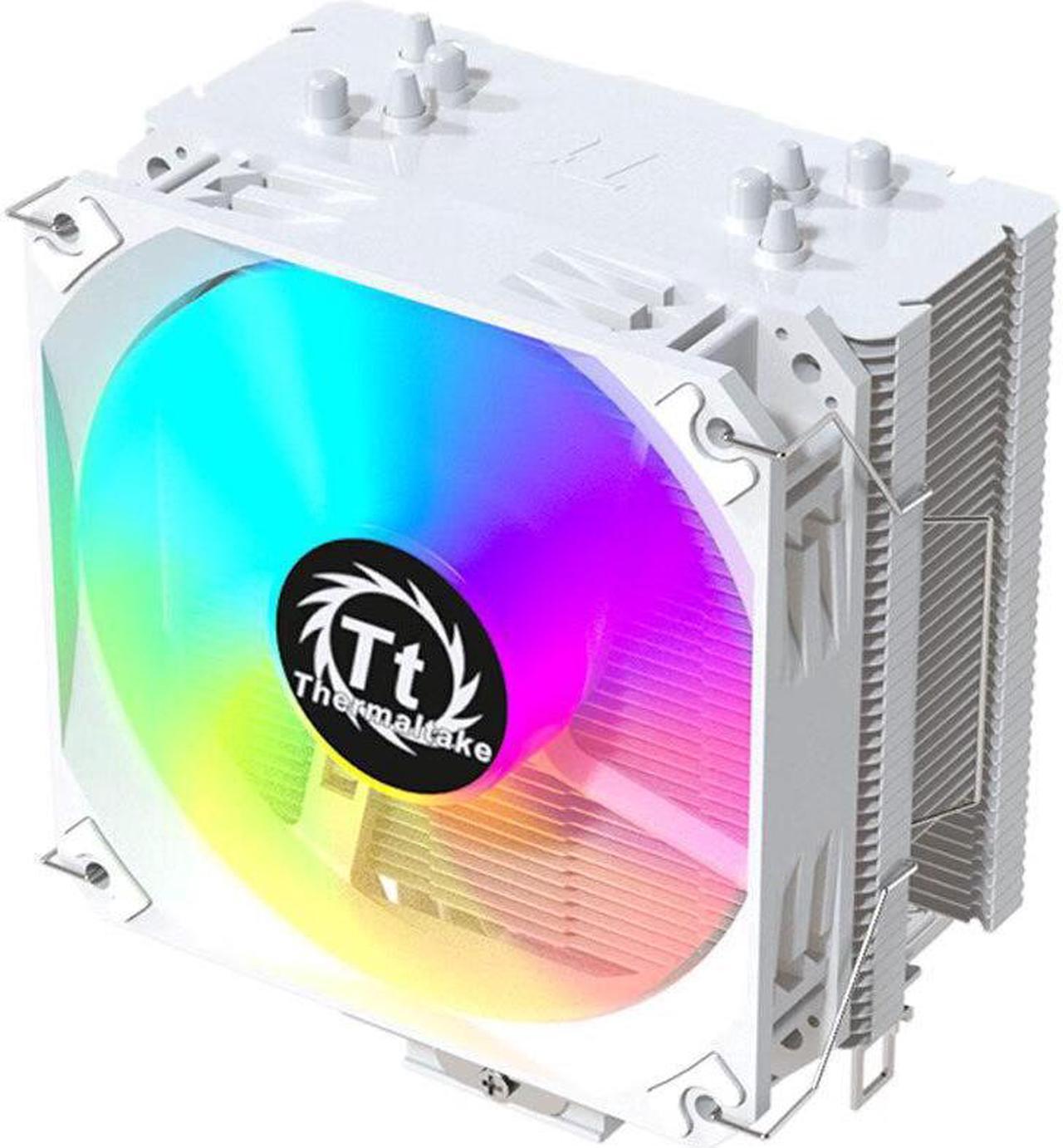 Thermaltake S400 RGB White Edition CPU Cooler, 120mm 1800RPM PWM Fan with High Performance Copper Heat Pipes (4 Heat Pipes) CL-P081-AL12SW-B, White CPU Cooler